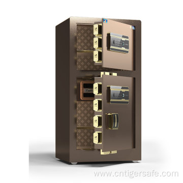 Tiger safes 2-door brown 100cm high Fingerprint Lock